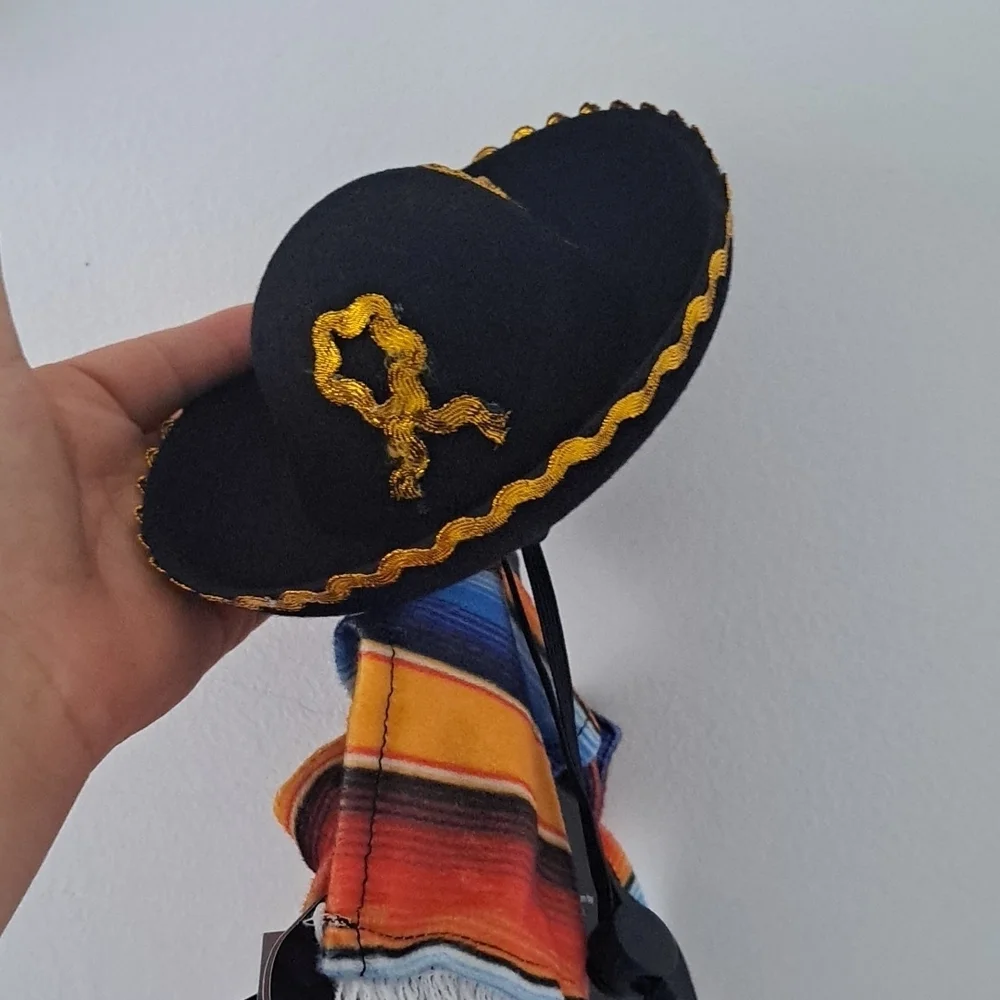 Pet costume sz xsmall Panch with hat